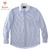 KINGSWOOD 長袖 ラウンドカラーシャツ ブルーストライプ&times;ホワイト画像