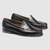 G.H.BASS MENS LOGAN FLAT STRAP WEEJUNS LOAFER BLACK BAZ1W001画像