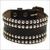 WOLF'S HEAD レザー 4連スタッズブレスレット BLACK画像