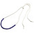 uniform experiment BEADS NECKLACE WHITExNAVY画像