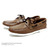DANASSA LEATHER DECK SHOES PULL UP L.BROWN 5356画像