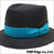 WACKOMARIA パナマハット BLACKxTURQUOISE画像