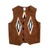 Ortega's REGULAR FRONT WOVEN VEST MEDIUM BROWN size 38画像