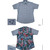 HOSU Aloha Print Chambray S/S Shirt 107-5026画像