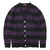 HEX ANTISTYLE MOHAIR CARDIGAN BLACK&times;PURPLE HAR-190画像