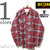 WAREHOUSE &times;BIG YANK PRINT FLANNEL 40S CIGARETTE POCKET WORK SHIRTS画像