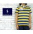 POLO RALPH LAUREN CUSTOM FIT ワッペン ボーダー ラガーシャツ BLUE/YELLOW画像