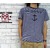 RRL アンカープリント ボーダー Tシャツ NAVY画像