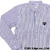 PLAY COMME des GARCONS STRIPED BUTTON DOWN SHIRT WHITExNAVY画像