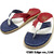 ISLAND SLIPPER 国旗柄 型押しサンダル BLUExWHITExRED画像