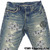 HYSTERIC GLAMOUR  x mastermind JAPAN SKULL PATAERN pt ストレートデニムパンツ INDIGO画像