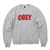 OBEY BASIC CREW NECK FLEECE "OBEY FONT" (HEATHER GRAY) STANDARD ISSUE画像