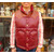 RAINBOW COUNTRY LEATHER DOWN VEST COWHIDE&times;HORSEHIDE WINE RCL-10037HC画像