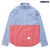 atmos SPLIT DUNGAREE SHIRT LIGHT BLUE/RED ATS-NA-0001画像