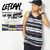 LEFLAH TIE DYE BORDER TANK TOP画像