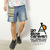 go slow caravan KNIT DENIM EASY BAKER SHORTS -BORDER- 380284IB画像