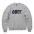 OBEY BASIC CREW NECK FLEECE "OBEY FONT" (H.GRAY×NAVY) STANDARD ISSUE画像