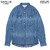 WHITE LINE VINTAGE DENIM WESTERN SHIRT BLUE INDIGO WLS-1705画像
