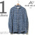 REMI RELIEF インディゴチェックワークシャツ RN1516-9135画像