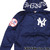 Supreme &times; New York Yankees &times; '47 Brand Satin Hooded Coaches Jacket NAVY画像