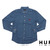 HUF SCRIPT DENIM OVER SHIRT画像