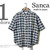 Sanca ビッグシルエット半袖チェックボタンダウンシャツ S15SSH17画像