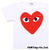 PLAY COMME des GARCONS レッドハートプリント Tシャツ画像