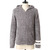Barefoot Dreams mens zip hoodie with stripe GREY画像