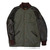 SKOOKUM LETTERMAN JACKET (SURCOAT) Melton Wool HUNTER x LEATHER SLEEVE BROWN画像