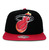 Mitchell & Ness MIAMI HEAT 2T XL LOGO SNAPBACK BLACKxRED CNFMNMMH054画像