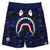 A BATHING APE COLOR CAMO SHARK SWEAT SHORTS NAVY画像