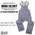 IRON HEART No.807 12oz Hickory Stripe Double Knee Overalls LIGHT PURPLE画像