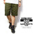 DOUBLE STEAL BLACK COLOR DENIM SHORTS OLIVE 763-71204画像