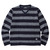 CLUCT V-NECK BORDER STRIPE KNIT SEW (NAVY) 02198画像