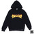 SWAGGER FIRE PATTERN PULLOVER HOODIE BLACK画像
