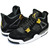 NIKE AIR JORDAN 4 RETRO BLACK/BLACK/METALLIC GOLD 308497-032画像