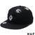 HUF SHOTS SATIN 6 PANEL CAP BLACK画像