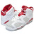 NIKE AIR JORDAN 6 RETRO BG "ALTERNATE" wht/platinum-gym red 384665-113画像