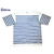 Orcival #6115 MEN'S S/S BOATNECK 18STRIPE TEE/white x blue画像