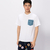 Labrador Retriever ハンドステッチ ポケットTシャツ画像
