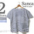 Sanca ボートネック ルーズフィット ボーダーTシャツ S17STS08画像