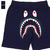 A BATHING APE SHARK SWEAT SHORTS 1D30-153-004画像