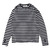 mnml STRIPE BOL L/S TEE WHITExBLACK画像