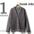 FRANK LEDER WINE RED GREY WOOL CARDIGAN 0027025画像
