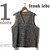 FRANK LEDER BEIGE BLACK WOOL VEST 0027064画像