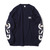 ASICS Tiger &times; BEAMS LONG SLEEVE PRINT TEE "BEAMS x mita sneakers" NVY/WHT A11700-0050画像