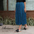 AVIREX VELOUR CUT PLEATED MAXI SKIRT 6276069画像