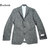 Southwick CAMBRIDGE HARRIS TWEED JACKET/grey herringbone画像