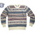 Jamieson's MK158-918 CREWNECK FAIRISLE SWEATER/white mix画像