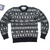 Jamieson's MK158C-625 CREWNECK FAIRISLE SWEATER navy x white画像